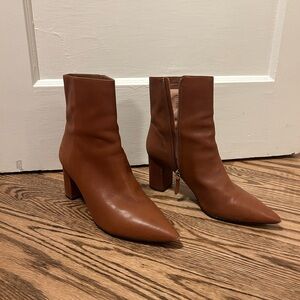 J. Crew Brown Leather Ankle Boots